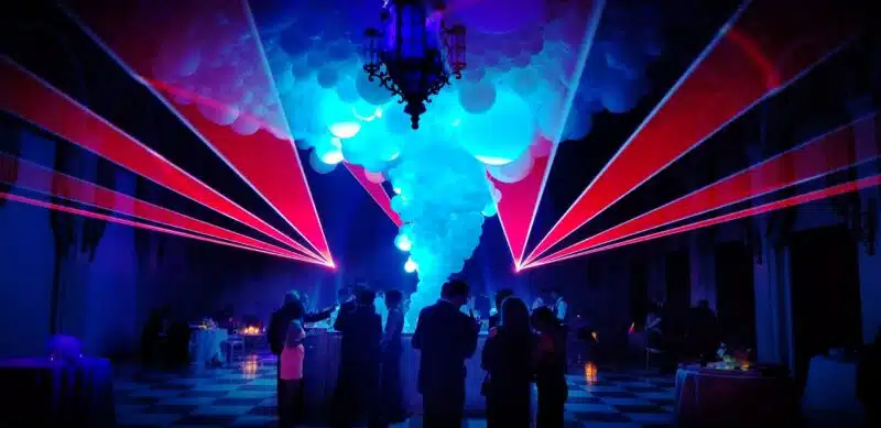 laser show for wedding events, top special effects for wedding and events in Los Angeles