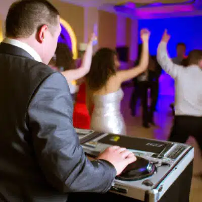 DJ Service, wedding dj playing music during a wedding and the guests are dancing, 10 thing your wedding dj can do, Birthday Parties