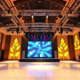 Luxury AV and Lighting Setup Los Angeles, projection mapping for luxury events in Los Angeles, audio visual rental, AV Equipment Rentals,