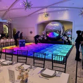 audio visual rental, AV Equipment Rentals, Oversized PVC Silver Balls Los Angeles